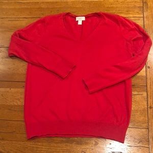 Lift red v neck sweater